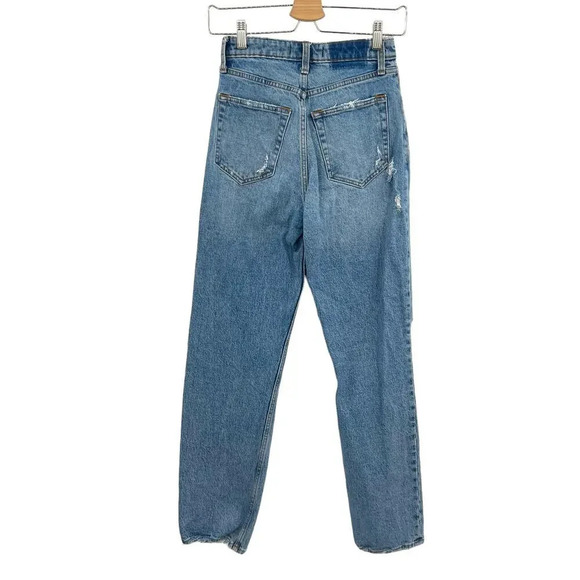 Abercrombie and Fitch Curve Love Jeans High Rise Distressed Ripped Size 24 00R - Picture 7 of 11